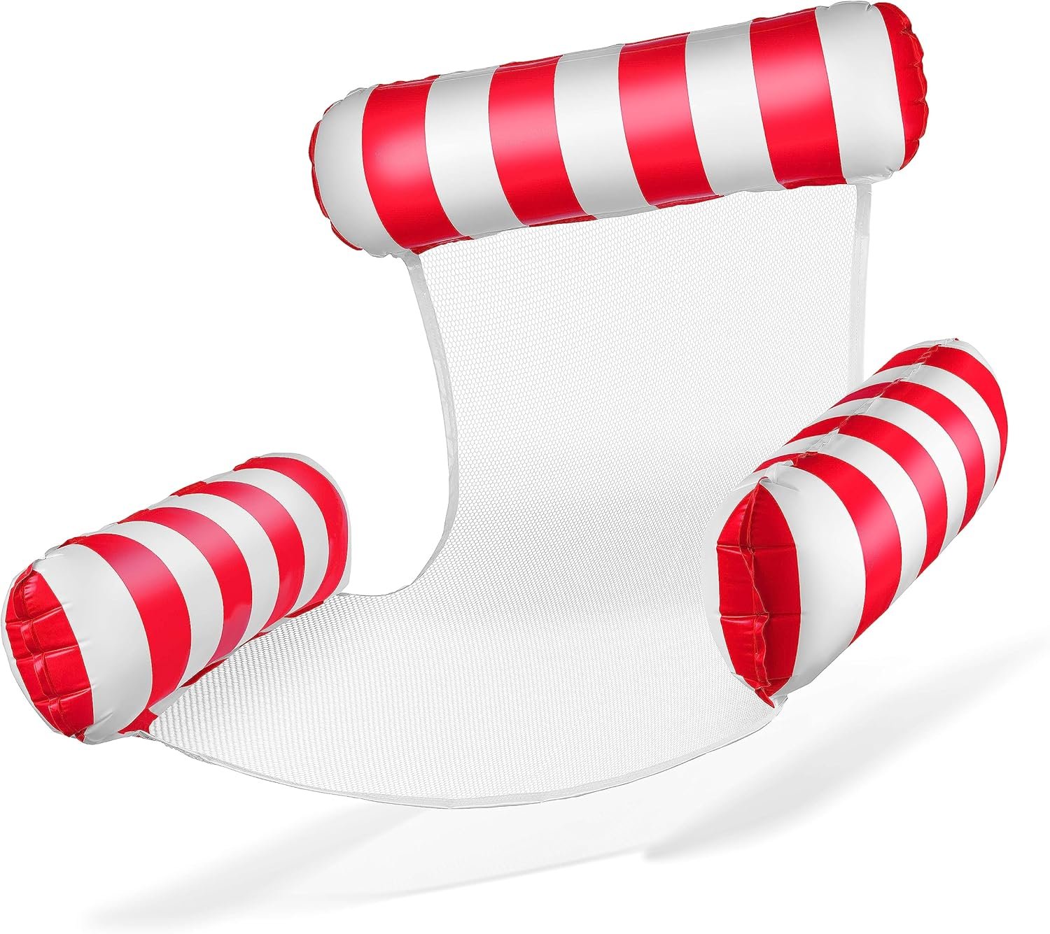 Fauteuil de piscine gonflable 3 en 1 avec dossier et accoudoirs, chaise flottante de détente