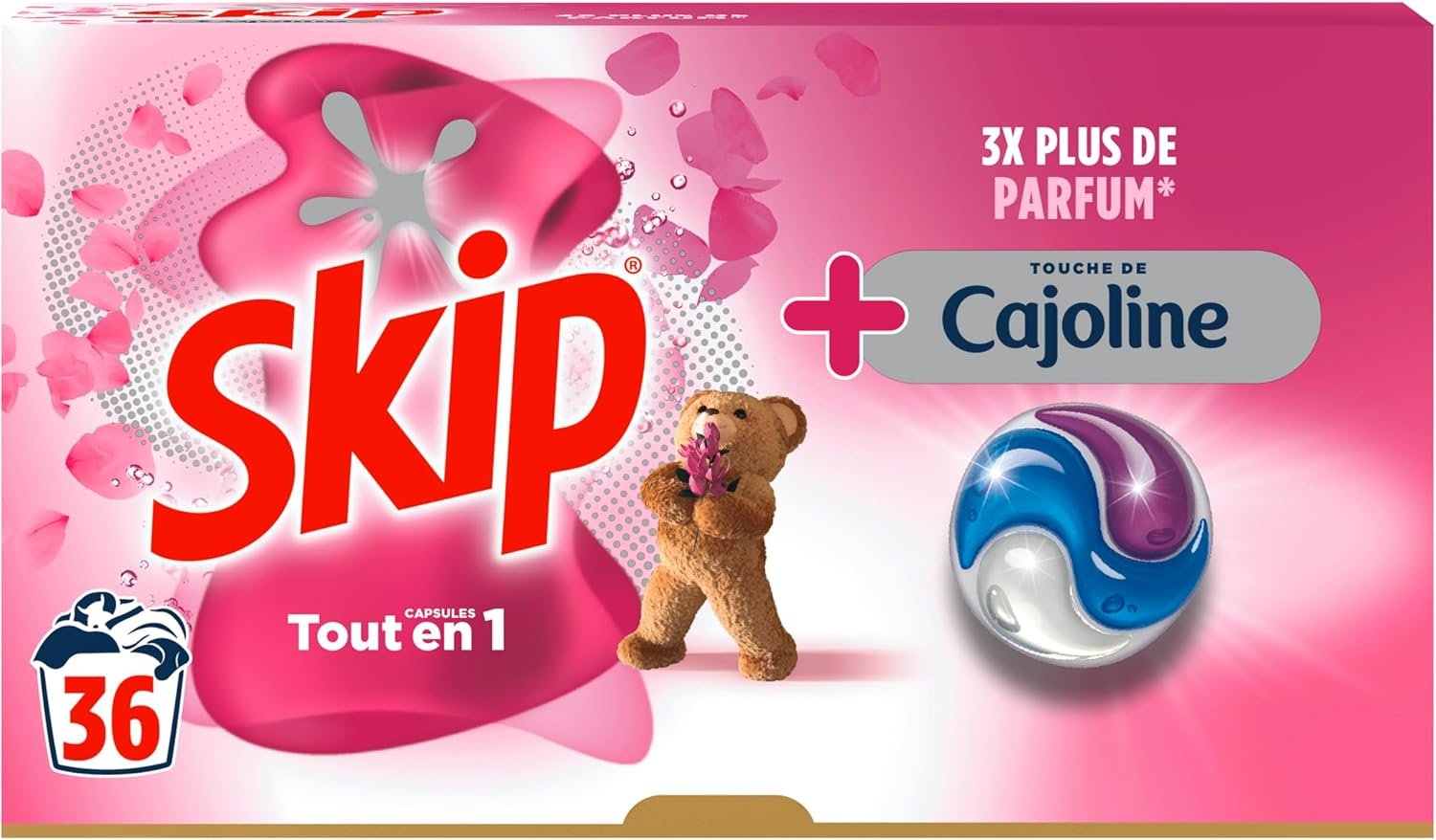 Lessive Capsules Tout en 1 Touche de Cajoline 36 Lavages