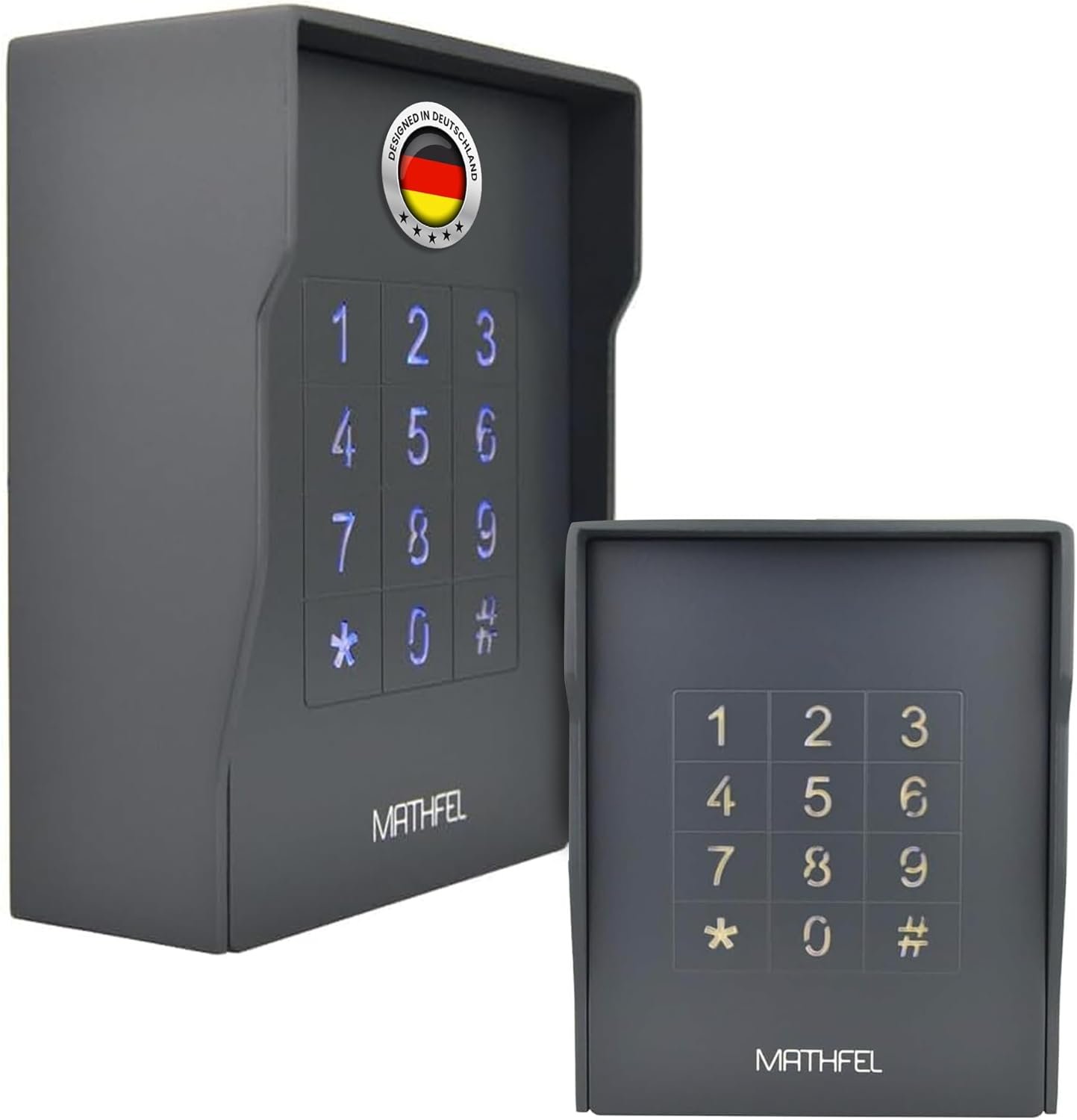 Serrure électronique pour porte d'entrée - Serrure à code résistante aux intempéries IP66, 2 ouvre-portes à code, serrure intelligente