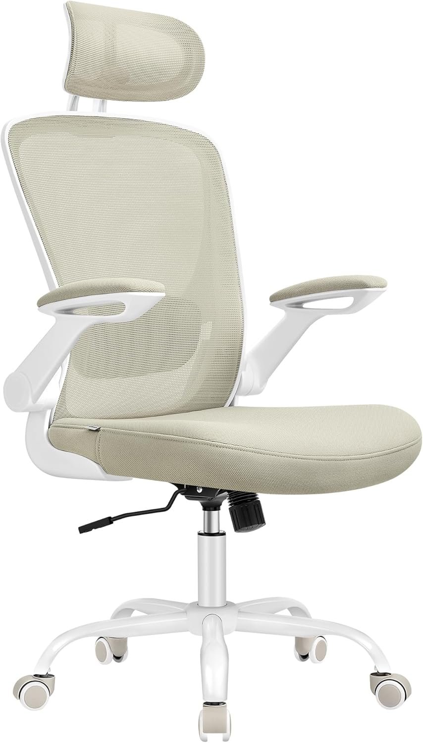 Chaise Bureau Ergonomique en Toile, avec Appui-Tête