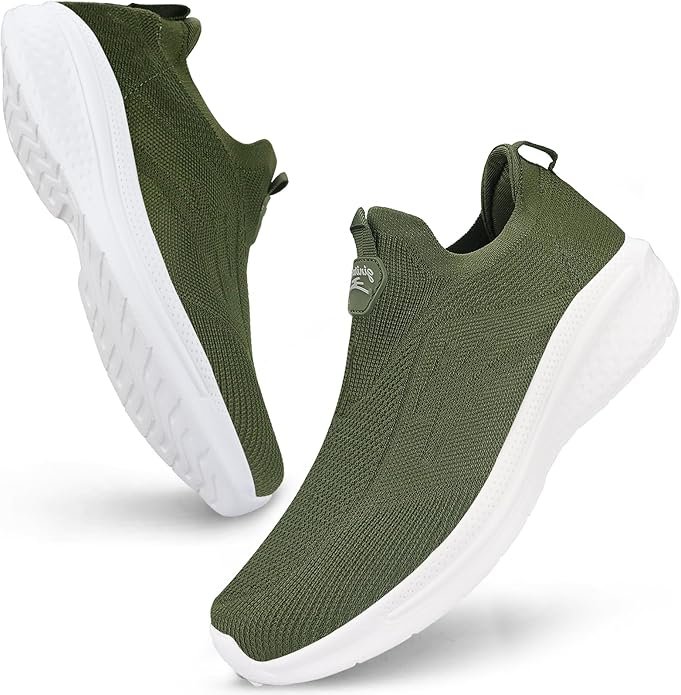 Basket Homme Chaussures Slip on Sneakers Chaussure sans Lacets de Course Baskets Fitness Running Basquettes Homme Chaussures de Respirante Chaussures de Tennis Confortables et Légères