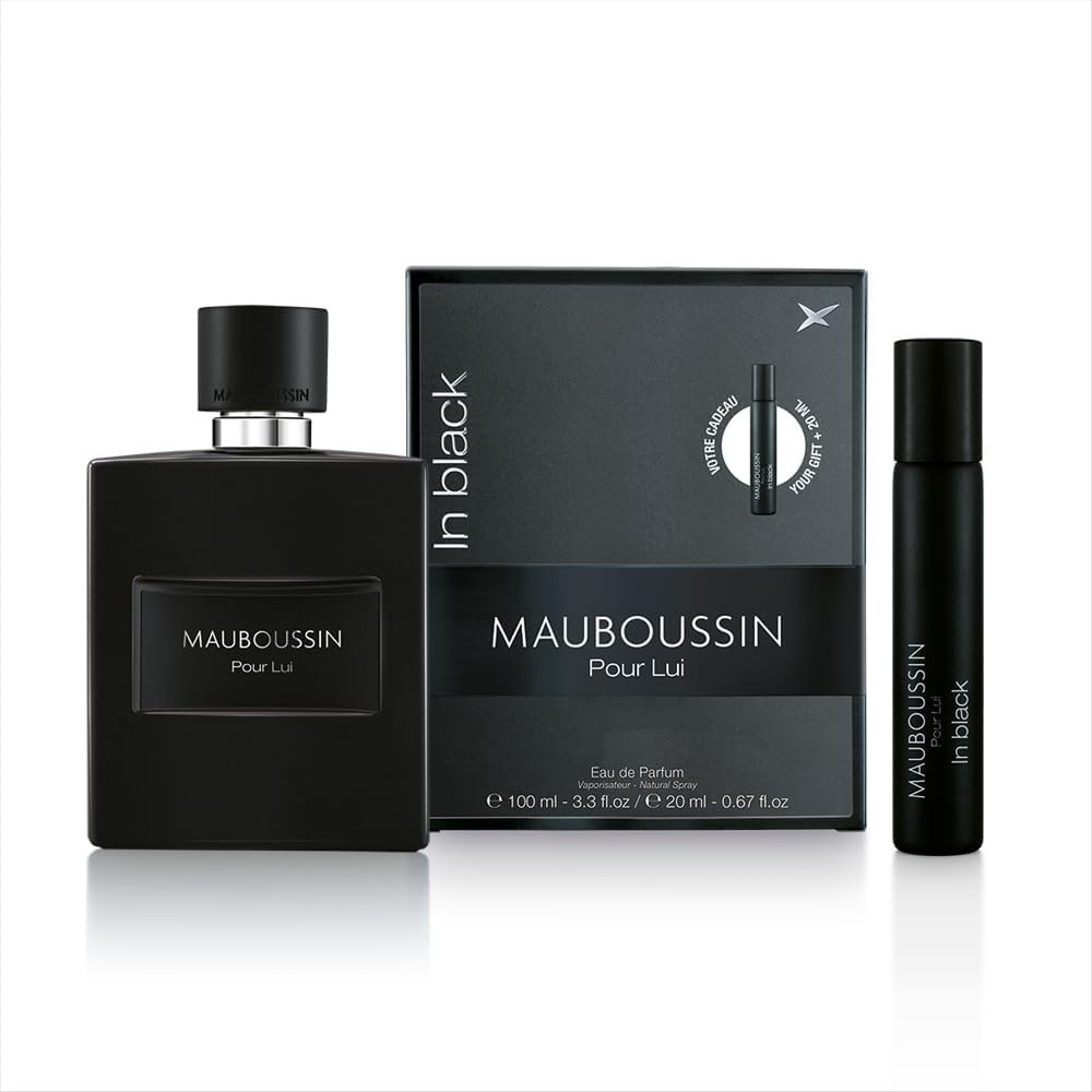 Pour Lui In Black 100ml + 20ml (Travel Spray) - Eau de Parfum Homme - Senteur Boisée & Orientale
