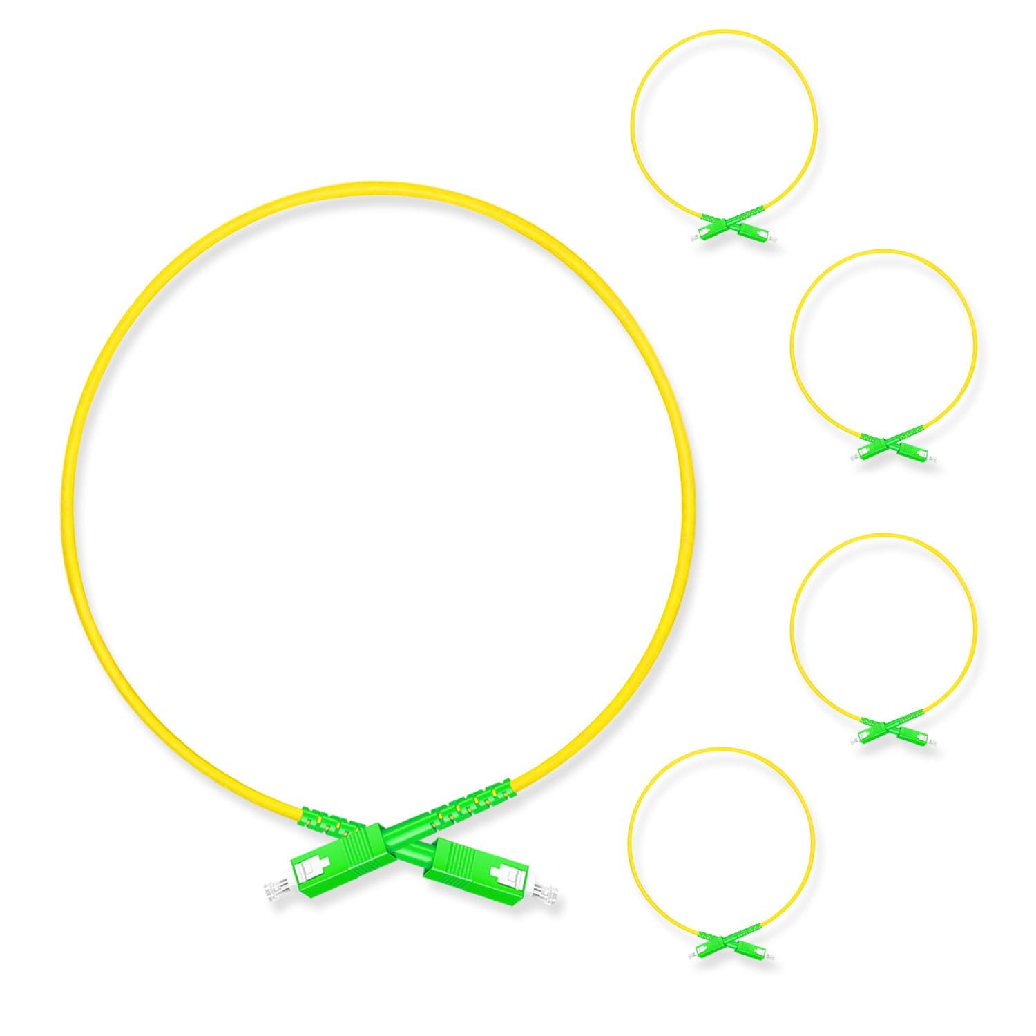 5Pcs 0,5 Mètre Fibre Optique Patch Cordon SC APC à SC APC
