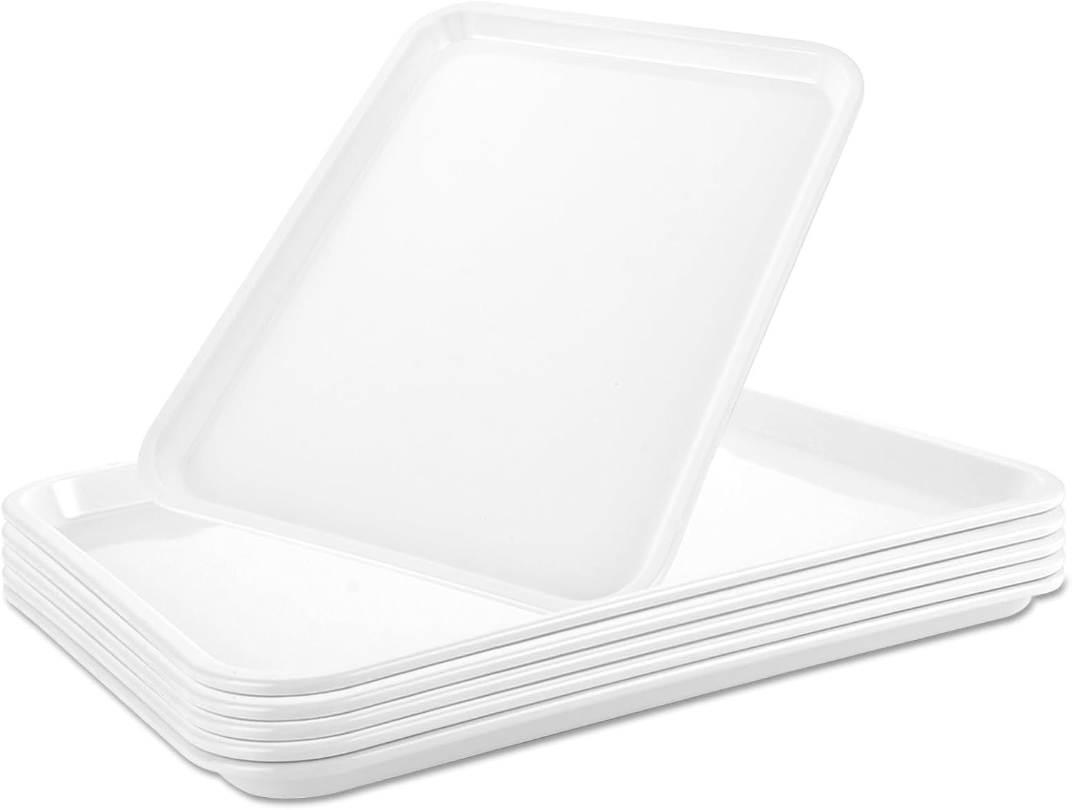 Lot de 6 plateaux de service rectangulaires - 33 x 24 cm - Pour buffets, fêtes et pique-niques