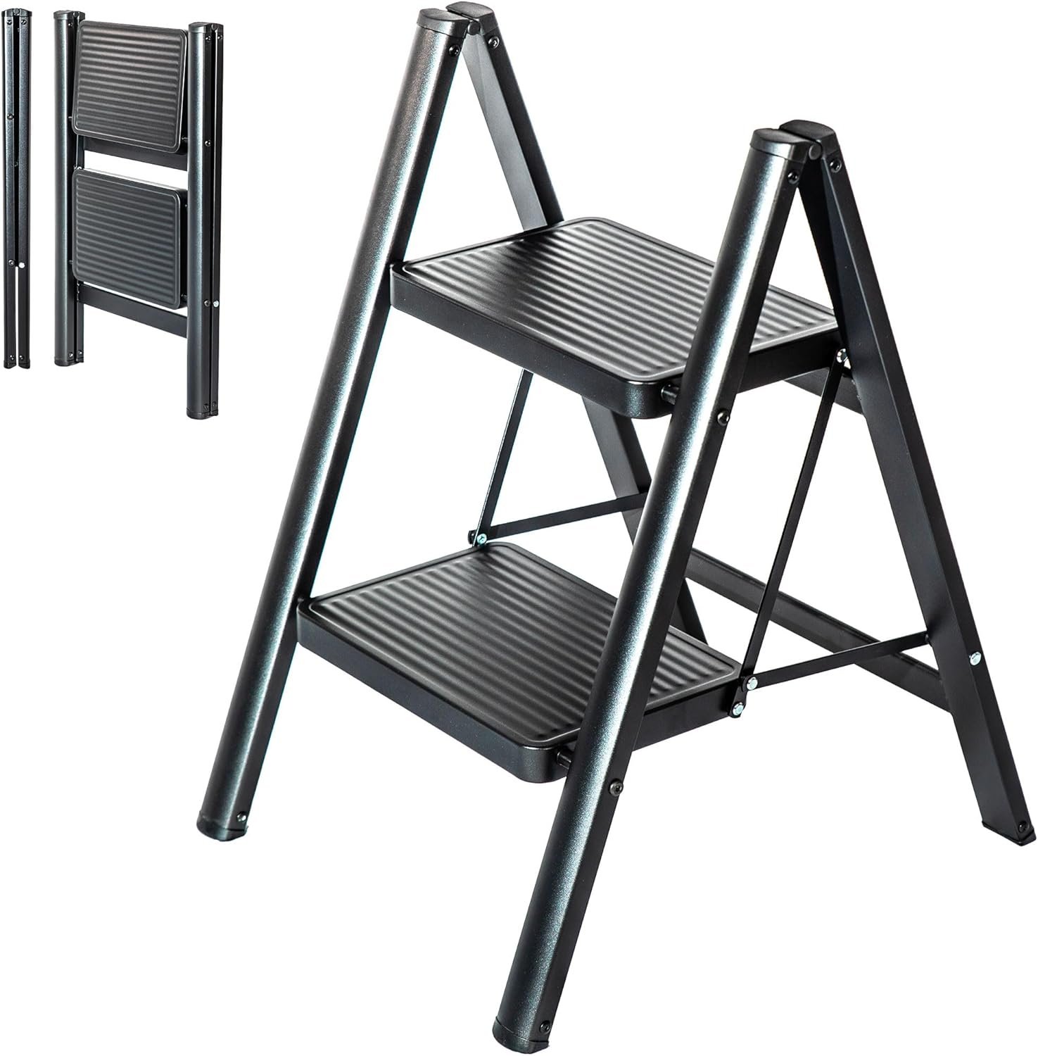 Escabeau 2 marches FOLDPACT2, Marche Pied Pliable