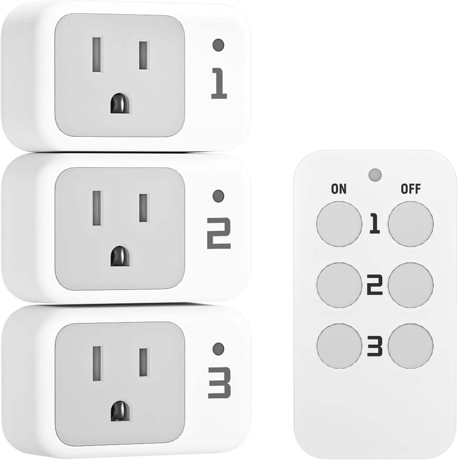 Prise murale avec interrupteur ON/Off pour les lumières de corde intérieure, lampes, petits appareils ménagers