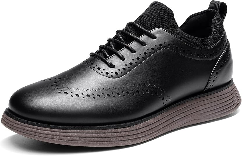 Chaussures Oxford Homme Bruno Marc MaxFlex – Style Brogue Wingtip, Confort & Élégance