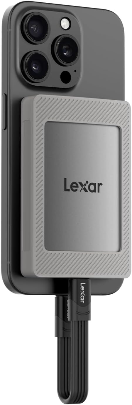 Portable SSD avec Aimant 1To, SSD Externe USB 3.2 Gen 2 jusqu'à 1 050 Mo/s de Lecture et 1 000 Mo/s de Vitesse, Compatible avec iPhone 15/16, PC et Mac