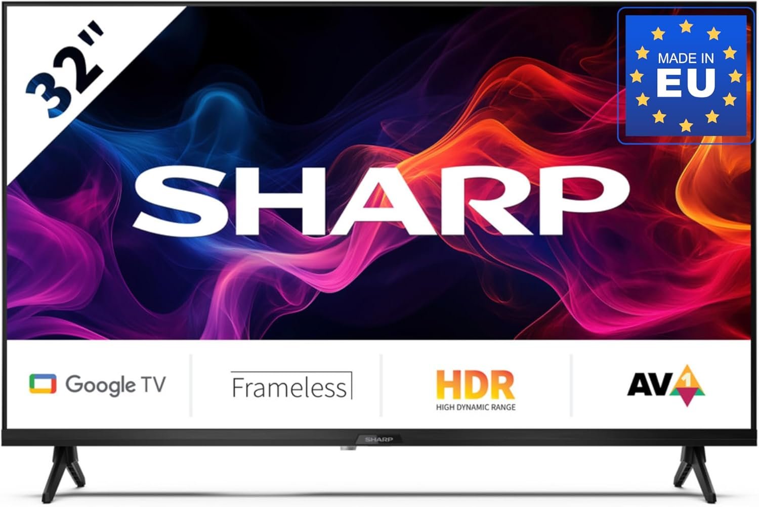 Smart TV 32 pouces H.265/HEVC DVB-T2 Noir 81 cm