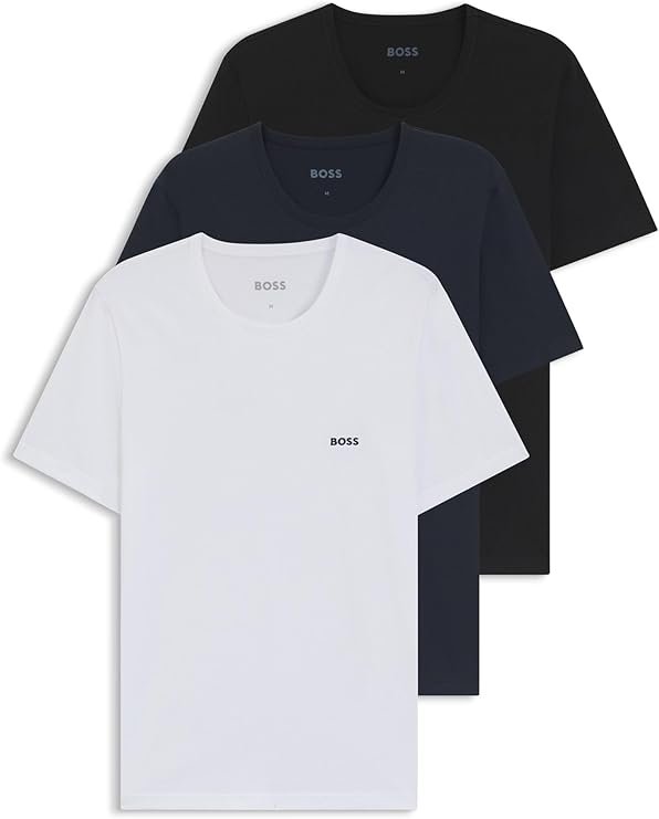 Boss 3-Pack Crew Neck Cotton Jersey T-Shirts T-Shirt Homme (Lot de 3)