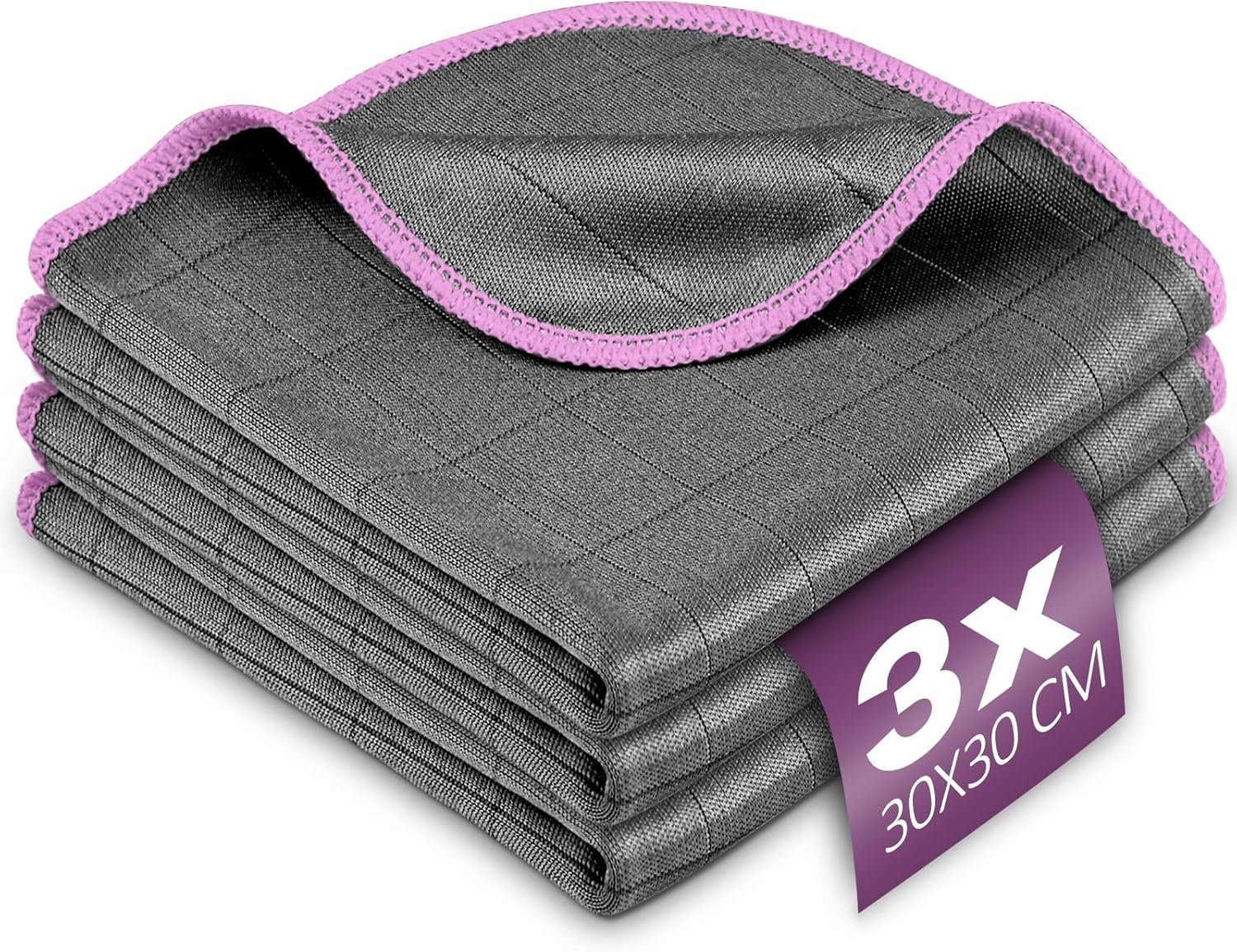Chiffon Magique Microfibre Carbone 400GSM, Serviette Sans Trace Absorbant Polissage