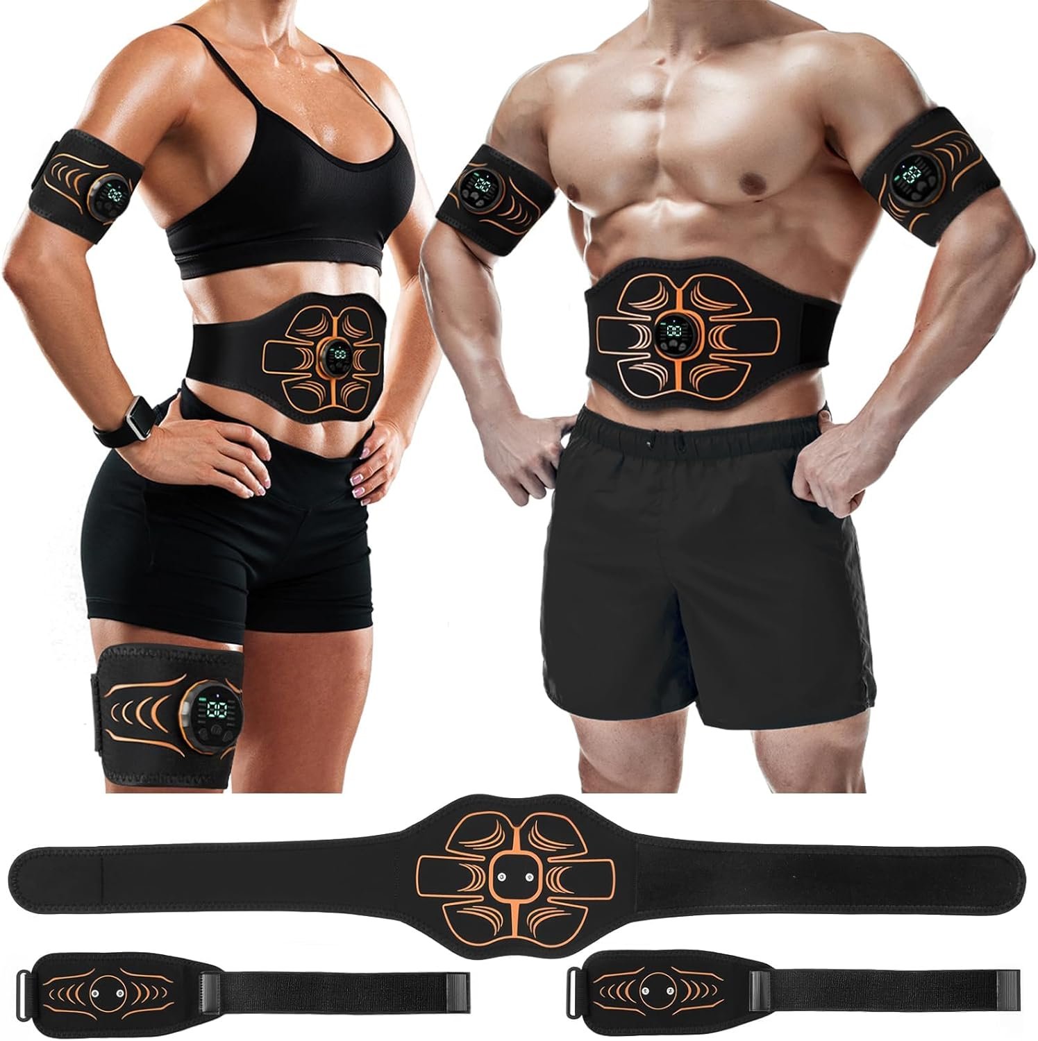 Stimulateur Musculaire Électronique Rechargeable USB – Abdominaux & Bras, 10 Modes, 30 Intensités