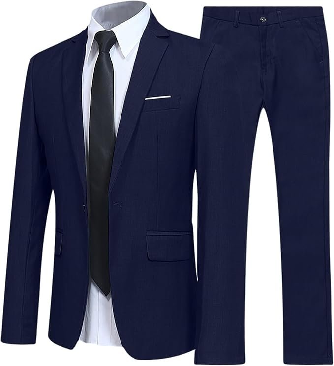 Costume Homme Mariage Blazer Affaire Cérémonie Slim fit Veste et Pantalon Deux pièce