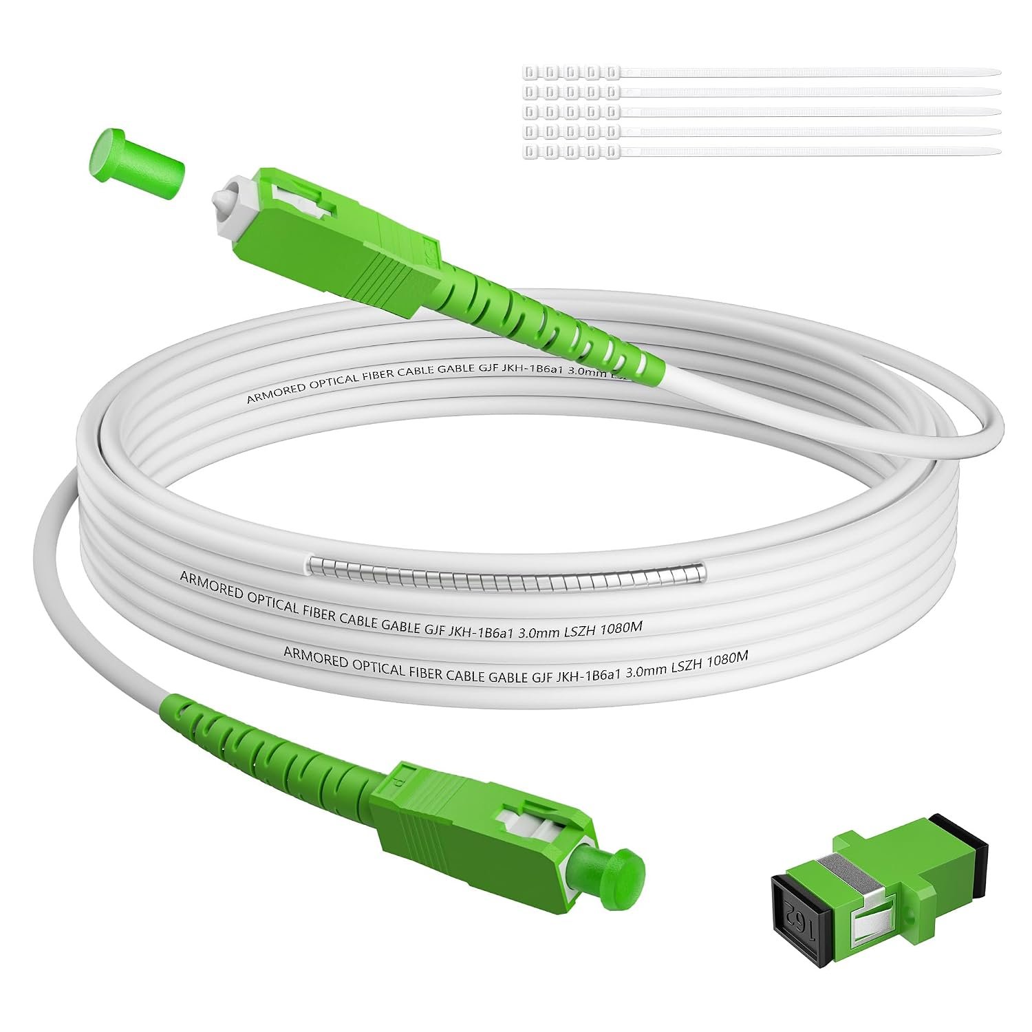 Câble Internet à fibre optique 25FT SC/APC à SC/APC