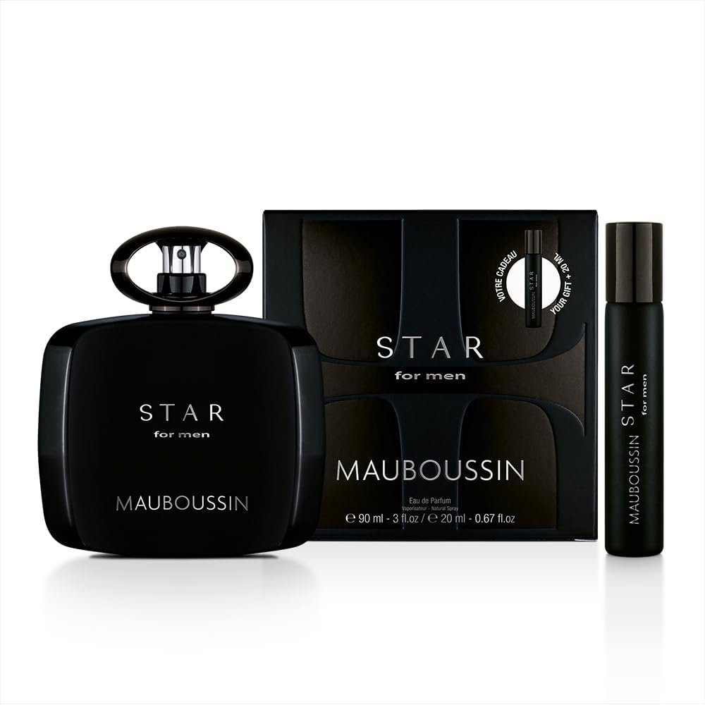Star For Men 90ml + 20ml (Travel Spray) - Eau de Parfum Homme - Senteur Boisée & Ambrée