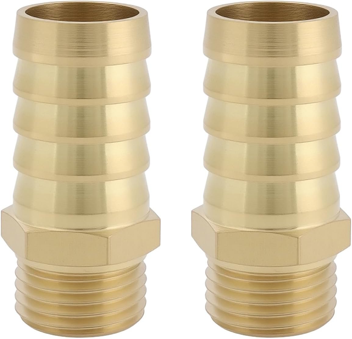 Lot de 2 raccords en laiton M16x1.5 vers embout cannelé 16 mm (5/8") – Adaptateurs robustes pour plomberie, mécanique et fluides