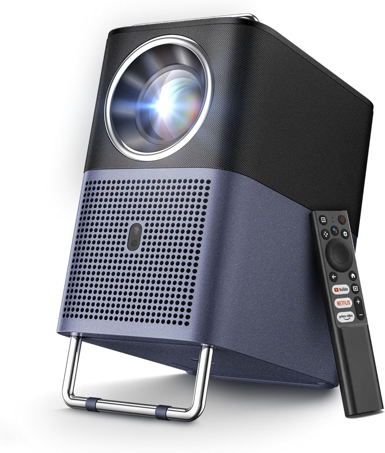 Vidéoprojecteur 4K Supporté, Projecteur Home Cinéma Natif 1080P, 600 ISO Lumens, Smart Google TV Intégrée, Auto Focus & Keystone, WiFi 5G