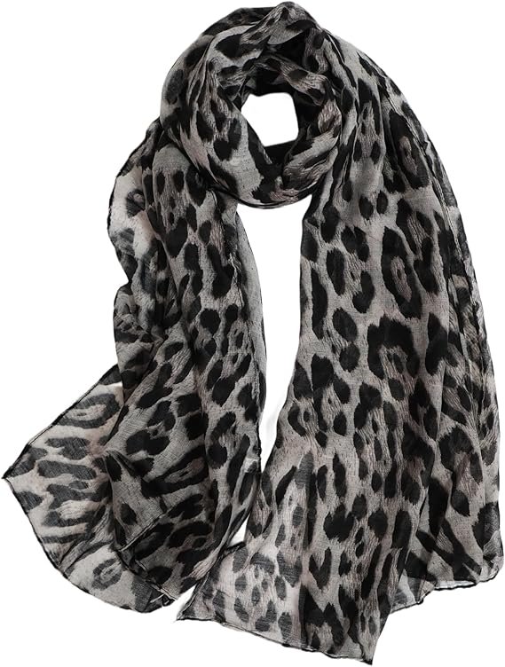 femmes léopard foulard femmes léger foulard doux protection solaire châle Vintage châle