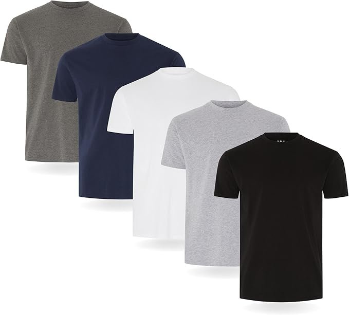 Lot de 3/5 t-Shirts pour Hommes - T-Shirts de qualité supérieure avec Design légèrement ajusté