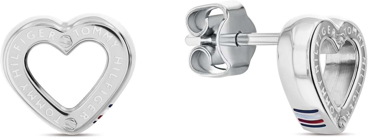 Boucles d’Oreilles Clous en Forme de Cœur pour Femme en Acier Inoxydable