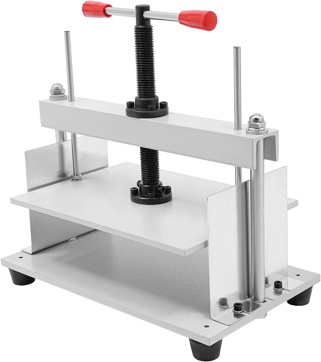 Presse à papier manuelle - Presse à feuilles plates - Machine à relier, presse de livre de table - A4 - Machine à lisser en papier - Avec poignée réglable