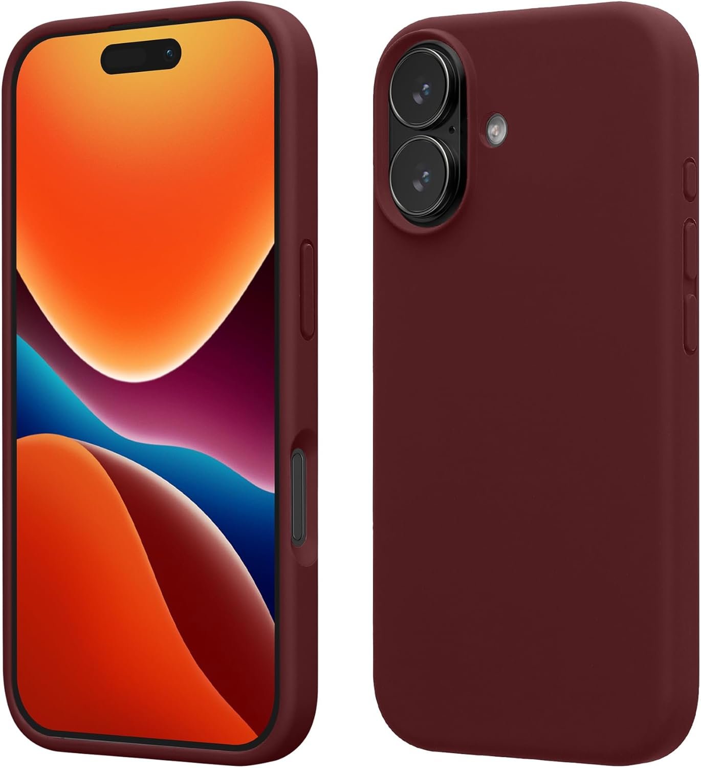 kwmobile Housse compatible avec Apple iPhone 17 – Coque de téléphone – Protection souple en silicone TPU – Bordeaux violet