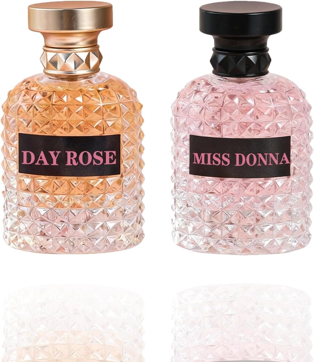 Eau de toilette pour femme, 2 pièces parfum floral et fruité pour femme élégante combinaison de citron, rose et iris, parfum séduisant, longue durée, 50 ml