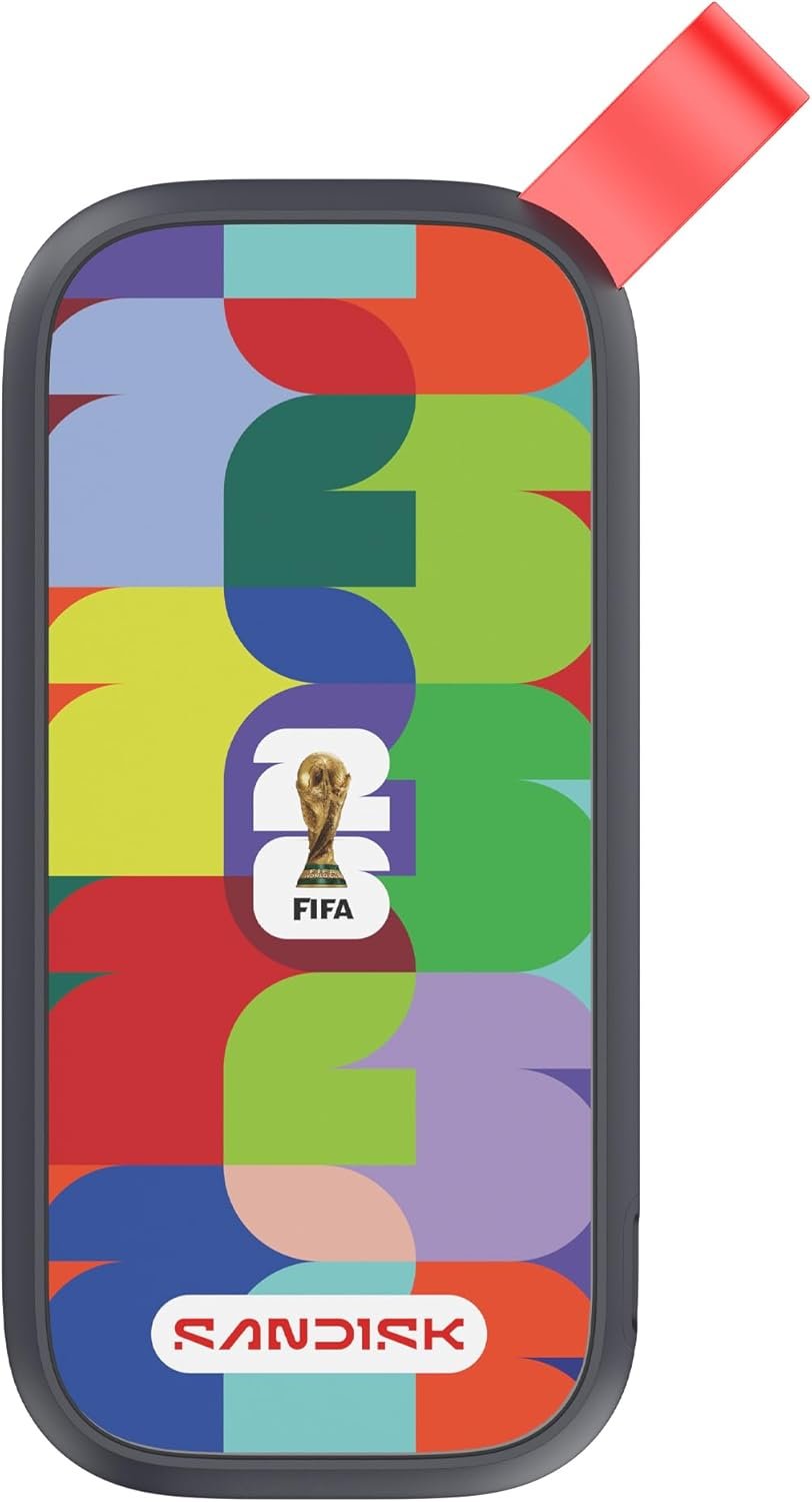 Disque SSD Portable Édition Coupe du Monde de la FIFA 2026, 1 to (Vitesses de Lecture allant Jusqu’à 800 Mo/s,