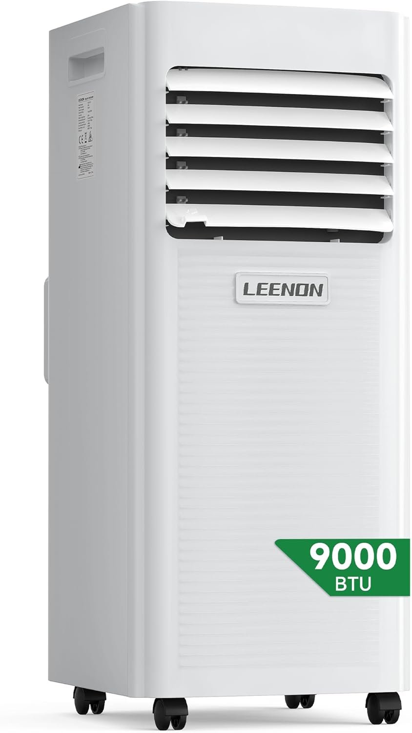 Climatiseur Mobile 9000 BTU, 4 en 1 Climatisation avec Déshumidificateur et Mode Sommeil