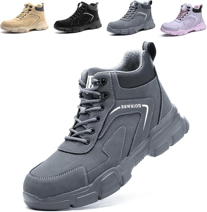 Chaussures de Sécurité Hommes Femmes Montante, Imperméable Bottines de Sécurité