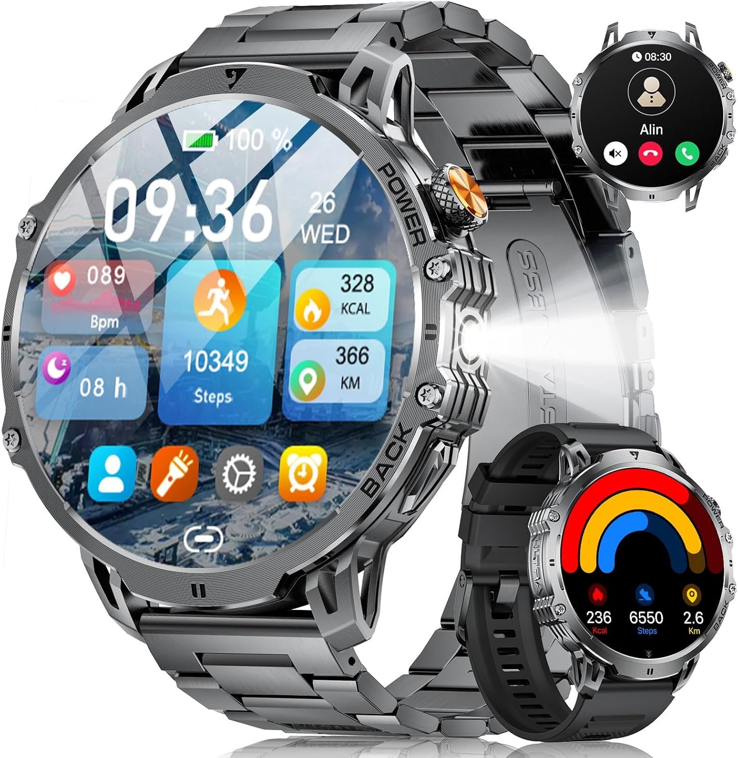 Montre Connectée Homme 1000 mAh/1.85''