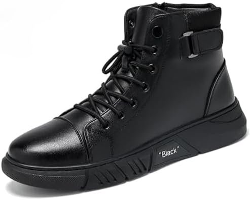 Bottines Orthopédiques Homme en Cuir Pleine Fleur – Boots Business Casual à Zip Latéral