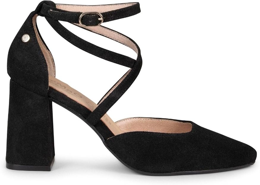 Escarpins à Talon carré et lanières croisées pour Femme