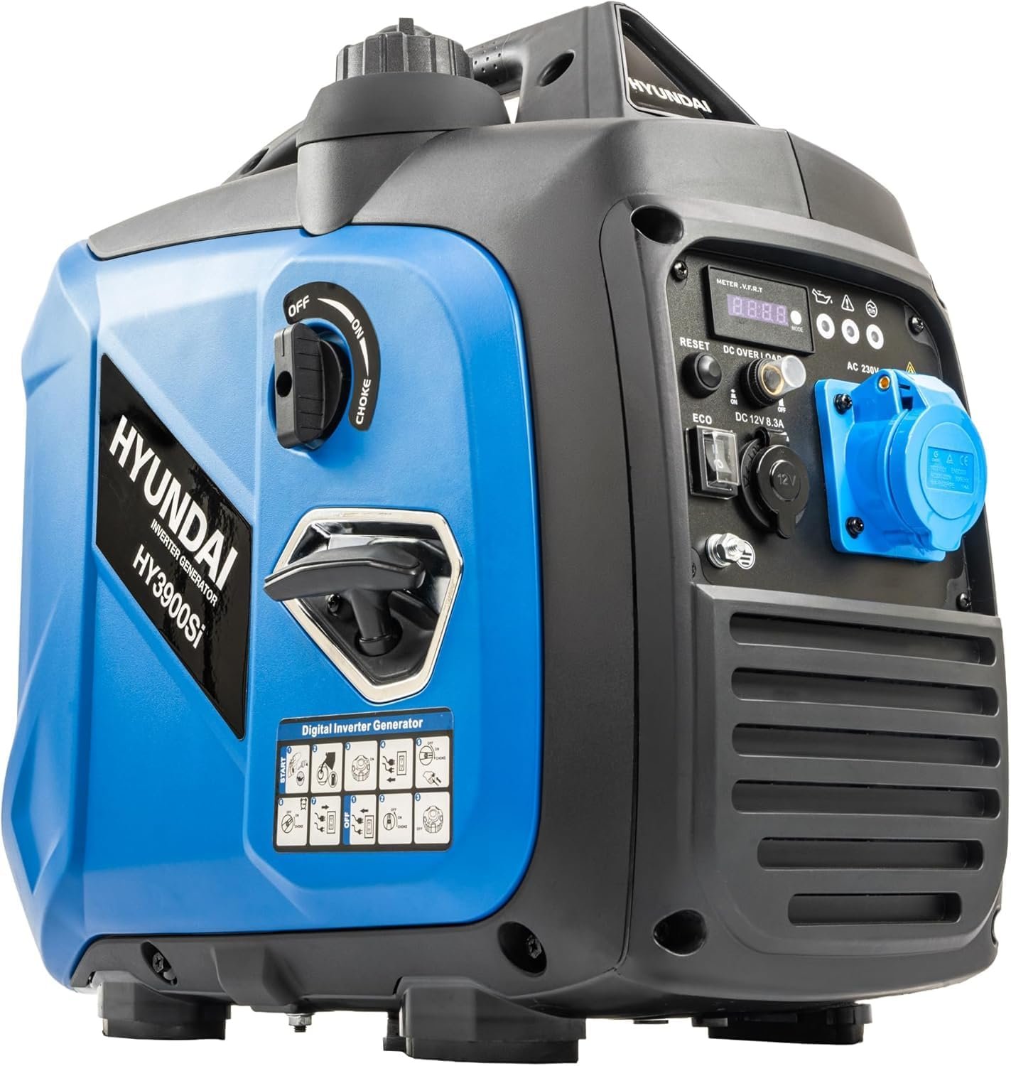 Groupe Électrogène Inverter 3300 W / 3 kW Continu, Essence, Silencieux, Onde Sinusoïdale Pure, Prise 16A