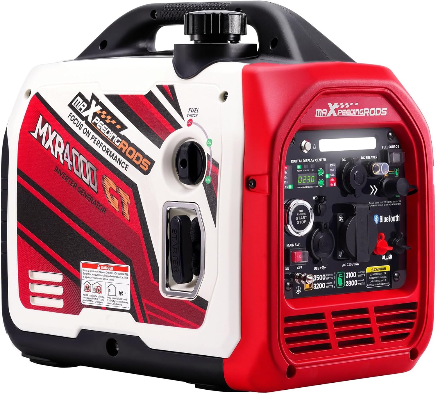 Groupe Electrogene Silencieux GPL et Essence 3500W Inverter