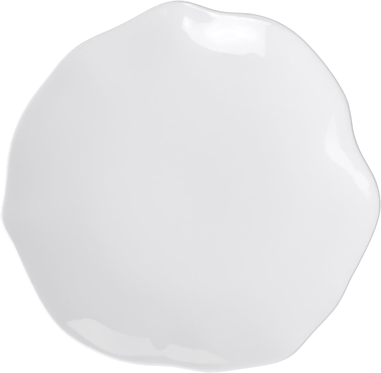 Pura assiette plate, env. 27 נ27 × 3 cm, blanc immaculé, lave-vaisselle et four à micro-ondes, forme fluide, porcelaine Premium Bone
