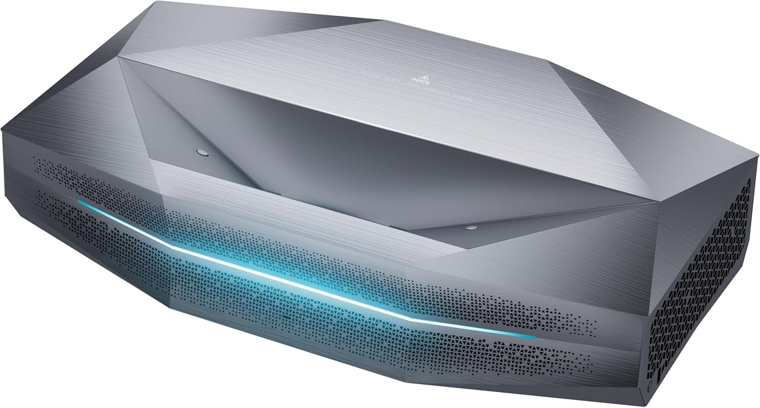 Videoprojecteur Ultra Courte Focale 4K RGB, 3300 Lumens ISO, Contraste de 6000:1, Technologie PixelLock, Dolby Vision, Latence de 1 ms