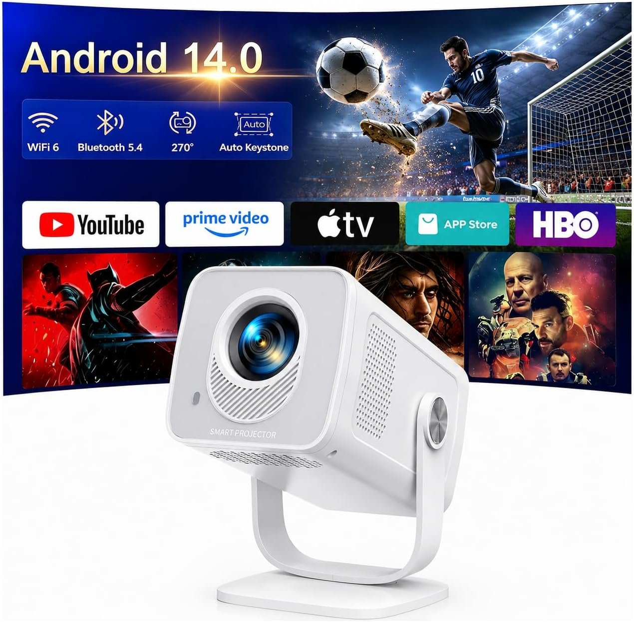 Videoprojecteur Portable 4K Supporté