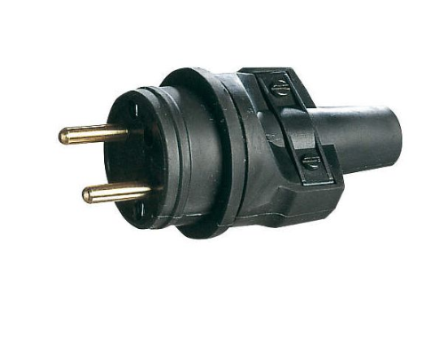 Fiche électrique BMG-021471 mâle 2 pôles + terre, 16 A - EBENOID