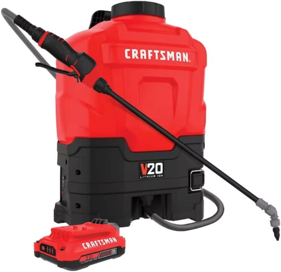 CRAFTSMAN 20V* Lithium-ion Battery Powered 4 Gallon Backpack Sprayer Visit the CRAFTSMAN Store