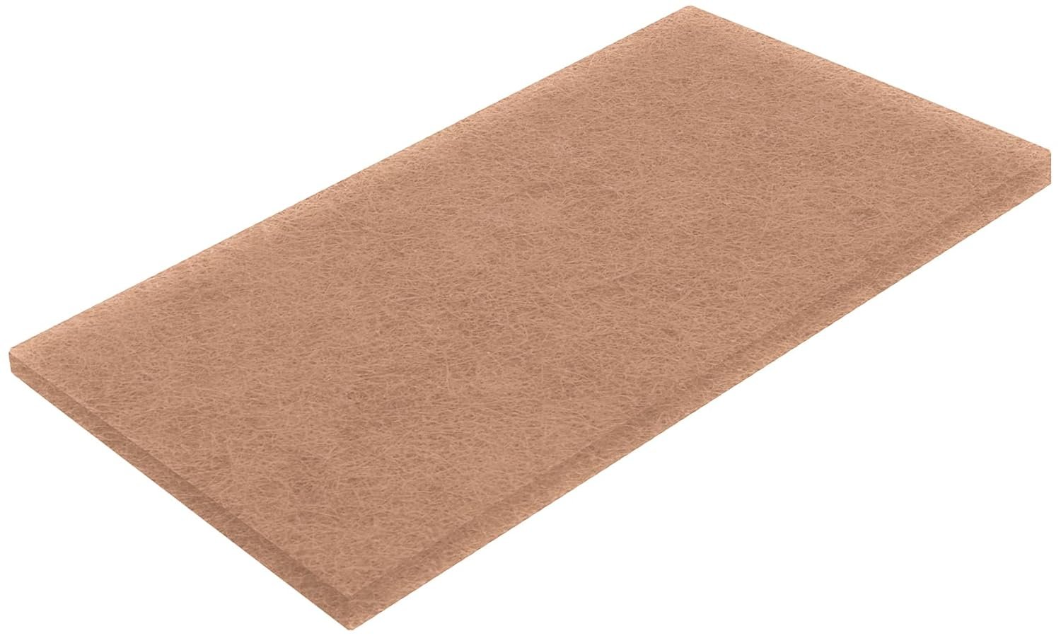 Virginia Abrasives 12" x 18" x 1" Tan Floor Maintenance Pads – Non-Woven Synthetic, 5 Pack for Cleaning, Scrubbing & Light Polishing with Orbital Floor Machines
