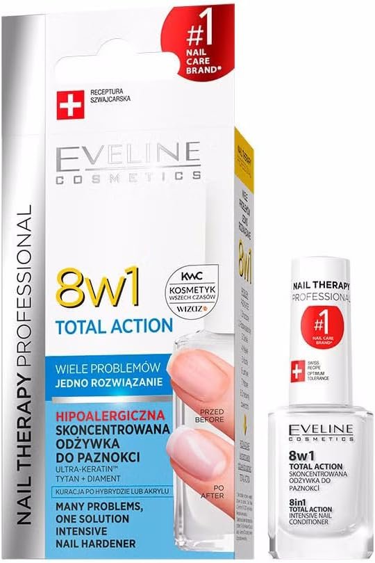Cosmetics Thérapie pour les ongles - Conditionneur Intensif 8 en 1 TOTAL ACTION 12ml