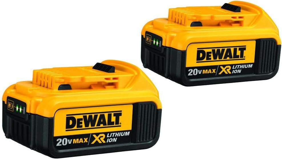 DEWALT 20V MAX* XR Battery, 4.0-Ah, 2-Pack (DCB204-2), Black