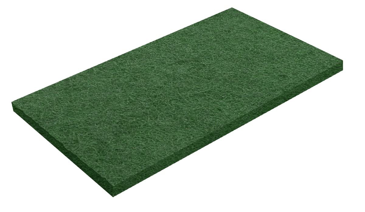 Virginia Abrasives 12" x 18" x 1" Green Floor Maintenance Pads – Heavy-Duty Non-Woven, 5 Pack for Scrubbing, Cleaning & Floor Prep with Orbital Floor Machines