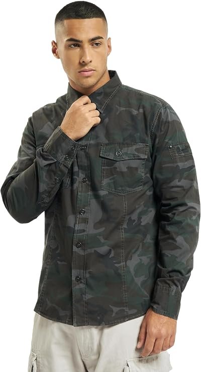 Chemise Cintrée Homme Chemise Manches Longues Noir Slim Fit