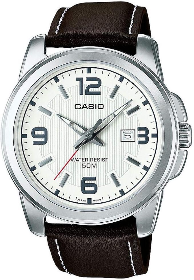 Casio Herren Analog Quarz mit Edelstahl Armbanduhr