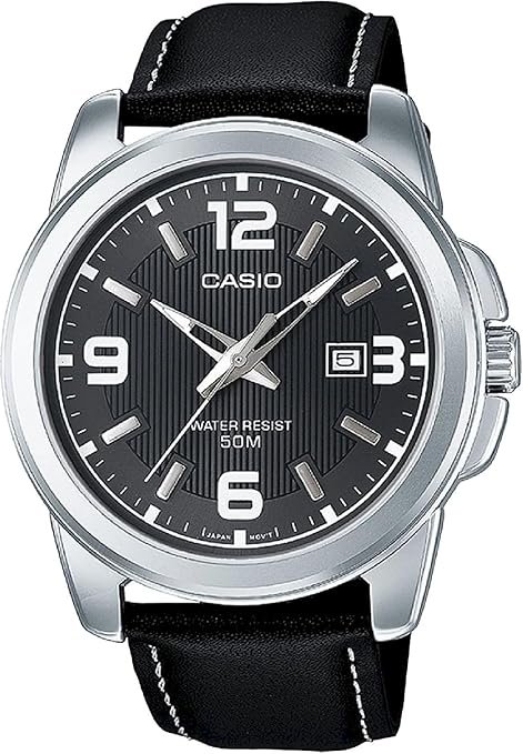 Casio Herren Analog Quarz mit Edelstahl Armbanduhr