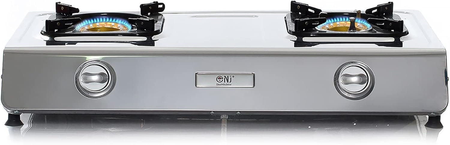 NGB-200 Réchaud de camping à gaz - 2 Brûleurs, Tables de Cuisson Portable GPL 7.2 kW