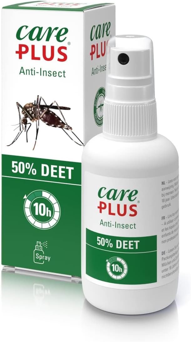 Spray Anti-Insectes, À Base de 50% de DEET, Pour Toutes les Destinations, 10h de Protection, Pour 1 Adulte, 60 ml