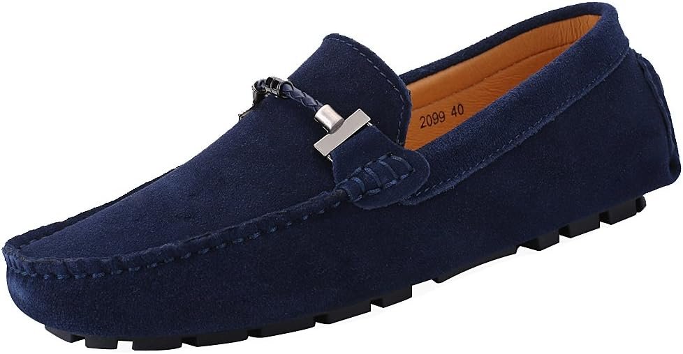 Hommes Élégant Boucle Loafers Confortable Daim Chaussures de Conduite Stylées Mocassin Slippers